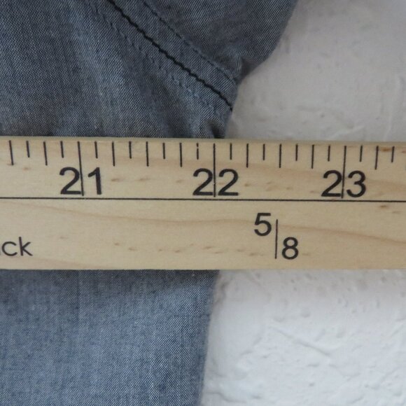 Lexicon* Men's Long Sleeve Button Down‎ Curved Hem Chest Pocket Dress Shirt~ XL - Picture 8 of 12